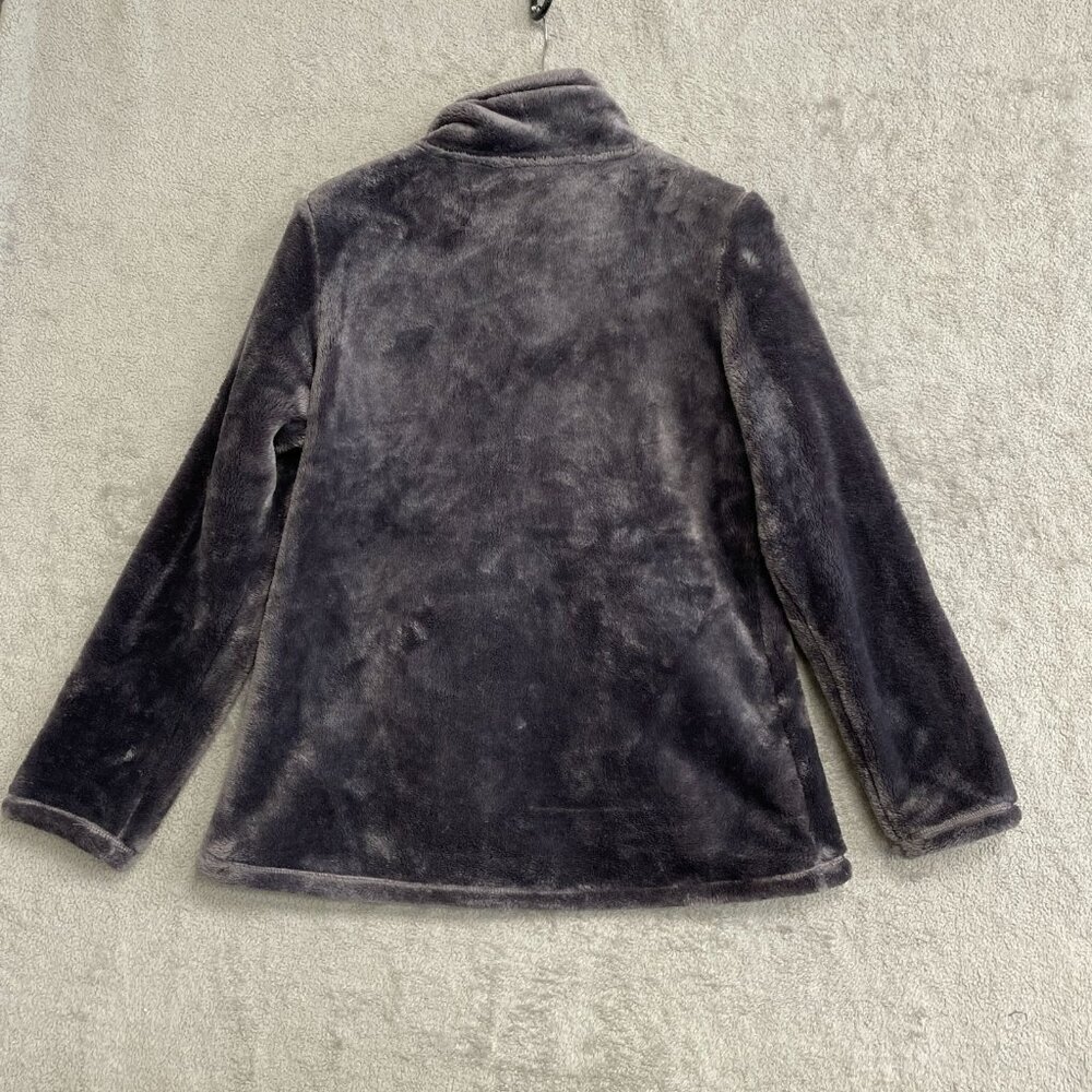 NEW 32 Degrees Women's L  Full Zip Fleece Teddy Mock Sweatshirt Purple - Picture 6 of 10